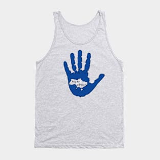 Fasbytes Pray For Ukraine Blue Peace Tank Top